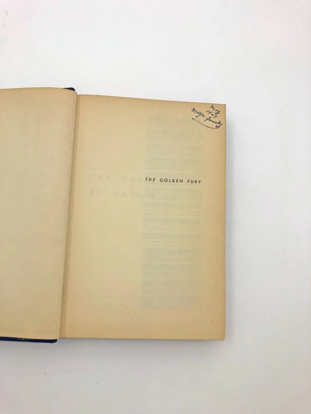 The Golden Fury Marian Castle HC Wm. Morrow & Co. 1949 First Edition
